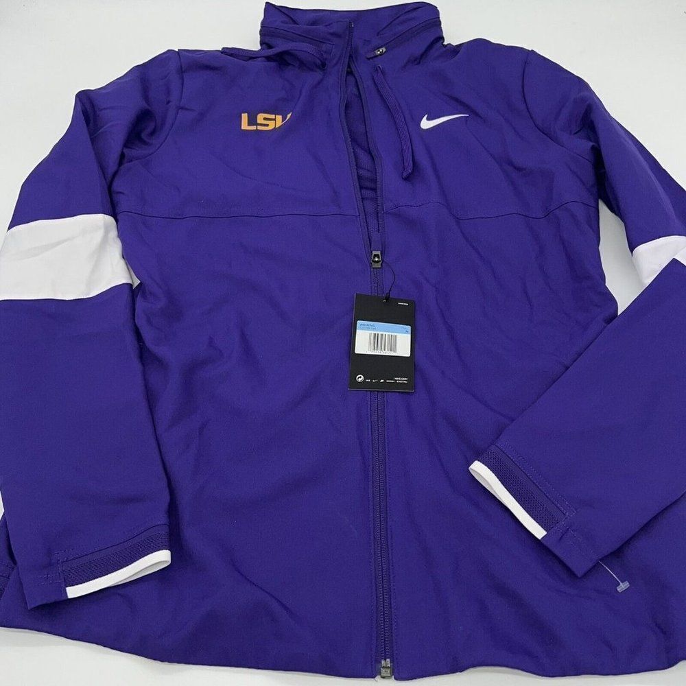 Nike LSU Tigers Sideline Full Zip Team Jacket Women's M Purple NwT